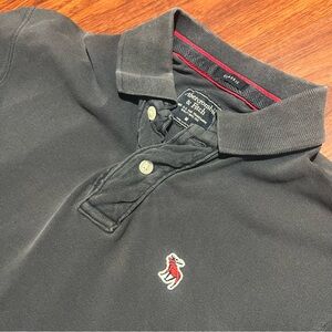 Abercrombie and Fitch Polo Shirt Men’s Black Medium Collar